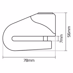 Oxford Quartz XD6 Disc Lock Yellow / Black - 6mm x 0.9m - Additional view 4