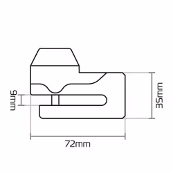 Oxford Mini T Disc Lock Black - Additional view 4