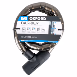 Oxford Barrier Armoured Cable Lock Smoke - 1.4m x 25mm