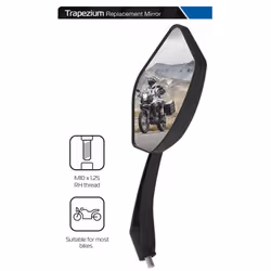 Oxford Trapezium Motorcycle Mirror Glass Right Side 10mm