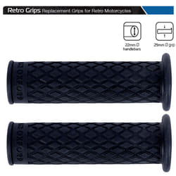 Oxford Motorcycle Handlebar Retro Grips 119mm Motorbike