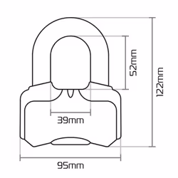 Oxford Nemesis Disc Lock Yellow / Black - 16mm - Additional view 4