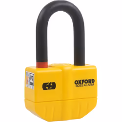 Oxford Boss Alarm 14mm Chain Lock Yellow - 12mm x 1.5m