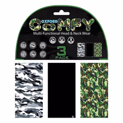 Oxford Comfy Neck & Head Wear Camo - Pack Of 3