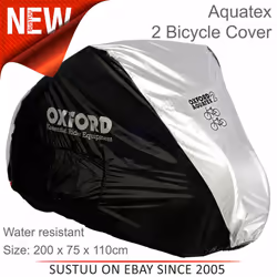 Oxford Aquatex Dual 2 Bike Bicycle Waterproof Rain Dust Snow Sun Cover 590-CC10