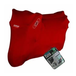 Universal Oxford Protex Stretch Motorcycle Breathable Dust Cover Motorbike Red Choice of Sizes - Small