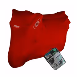 Universal Oxford Protex Stretch Motorcycle Breathable Dust Cover Motorbike Red Choice of Sizes - Large
