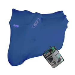 Universal Oxford Protex Stretch Motorcycle Breathable Dust Cover Motorbike Blue - Small