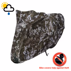 Universal Oxford Motorcycle Cover Waterproof Motorbike Camouflage Camo Choice of Sizes - Large