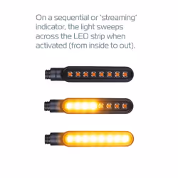 Oxford Nightfighter Front / Rear Sequential Indicators Black With 2 Resistors - Additional view 5