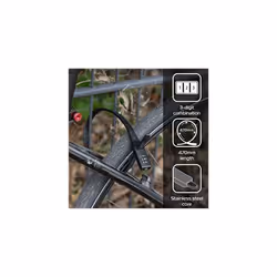 Products, Black, One Size LK150 Combo Multi-use Security Tie & Bike Combination Cycle/Cafe/Buggy/Ski/Helmet Lock - Additional view 4