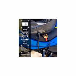 Products, Black, One Size LK150 Combo Multi-use Security Tie & Bike Combination Cycle/Cafe/Buggy/Ski/Helmet Lock - Additional view 5