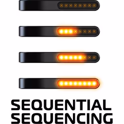 Oxford Darkturner Sequential Fork Mounted Indicators Black