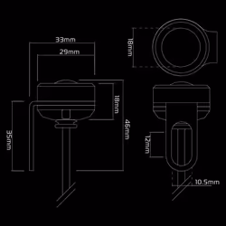 Oxford Rear Run Lights Black - Additional view 5