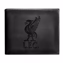 Liverpool FC Official Football Gift Embossed Crest Wallet Black - Black