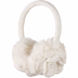 KitSound Audio On-Ear Earmuffs with Built In Headphones In-Line Mic Flower Knit