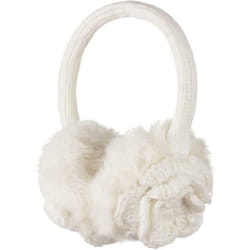 KitSound Audio On-Ear Earmuffs with Built In Headphones In-Line Mic Flower Knit
