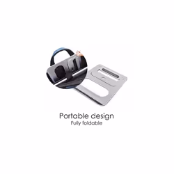 Portable Laptop Stand, Computer Riser Stand for Desk, Compatible with Notebook, Apple, MacBook Air & Pro, Dell, HP, Lenovo, Relieves Neck & Eye Strain