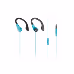 KitSound Exert Wired Sports In-Ear Headphones with Microphone - Blue