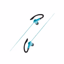 KitSound Exert Wired Sports In-Ear Headphones with Microphone - Blue
