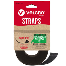 VELCRO Brand | Eco One-Wrap Reusable Straps | Reusable, Flexible & Versatile All Purpose Straps for Home Improvement | Black | 25mm x 3m