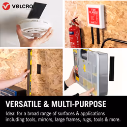 Brand | Heavy Duty Stick On Strips | Industrial Strength Double Sided Hook & Loop Self Adhesive Strips Perfect for Room DÃ©cor & Home, Office, Garage