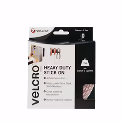 Velcro VEL-EC60246, White, 50 mm, 2.5 m, 1 pc(s), Box
