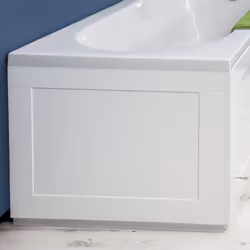 Croydex Unfold 'N' Fit White Bath Panel with Lockable Storage - End 660mm - W...