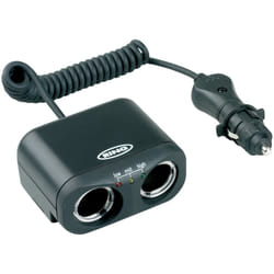 Ring RMS2 Two 12V Sockets Car Adaptor with Battery Analyser for Dash Cams, Sat Navs and more
