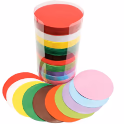 Bright Ideas Tower 10 Assorted Colours. Colorful Gift Tissue Paper for Kids Craft DIY Scrapbooking, 10cm Diameter