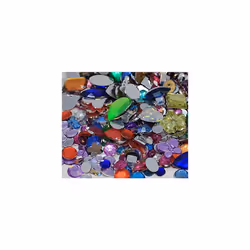 Mixed Acrylic Jewels and Gemstones for Kids Arts and Crafts, Card Making, Crafting, Embellishments Small, Crown Sequins Mixed Colours and Sizes,