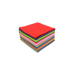 Soft Thick Polyester Texture Felt Square Sheets for Textile Fabrics DIY Craftwork Sewing Patchwork, Arts and Crafts, 50 Colour Sheets in 25 Assorted