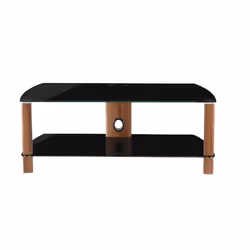 Alphason Century 1200, Black, Glass, Wood, 1 shelves, Glossy, Matt