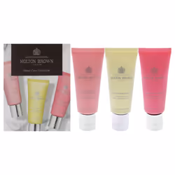 Floral and Spicy Hand Care Collection Set by Molton Brown for Unisex - 3 Pc 1.4oz Delicious Rhubare and Rose Hand Cream, 1.4o ...