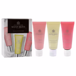 Floral and Spicy Hand Care Collection Set by Molton Brown for Unisex - 3 Pc 1.4oz Delicious Rhubare and Rose Hand Cream, 1.4oz Orange and Hand Cream