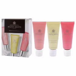 Floral and Spicy Hand Care Collection Set by Molton Brown for Unisex - 3 Pc 1.4oz Delicious Rhubare and Rose Hand Cream, 1.4oz Orange and Hand Cream