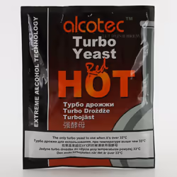 Alcotec Red Hot Turbo Yeast 90g Temperature Tolerant Max 40C 25L