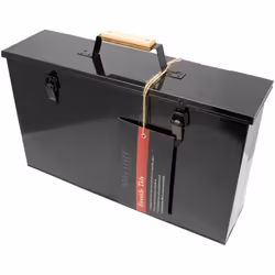 Valiant Fireside Ash Carrier - Black Gloss Steel Box (FIR240)