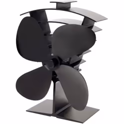 Valiant Stove Fan & Log Burner Premium IV 4-Blade Heat Powered Black