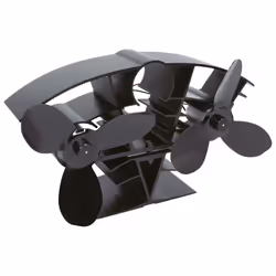 Valiant Stove Fan Whirlwind Twin Blades and Dual Motor - Black