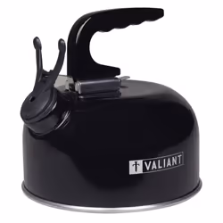 Valiant Portable Camping Whistling Kettle - 1 Litre - Black