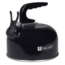 Valiant Portable Camping Whistling Kettle - 1 Litre - Black