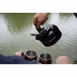 Valiant Portable Camping Whistling Kettle - 1 Litre - Black