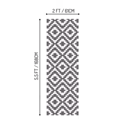 Runner Rug for Walkways and Hallways 170cm x 60cm Geometric