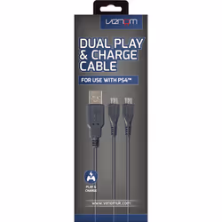 Venom Dual Play and Charge Cable For PS4