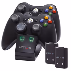 Venom Xbox 360 Twin Charging Dock with 2 x Rechargeable Battery Packs