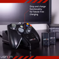 Venom Xbox 360 Twin Charging Dock with 2 x Rechargeable Battery Packs