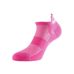 1000 Mile Ladies Tactel Double Layer Trainer Liner Sock Hot Pink - S, Hot Pink