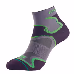 1000 Mile Fusion Sock Mens rey/Black/reen Medium