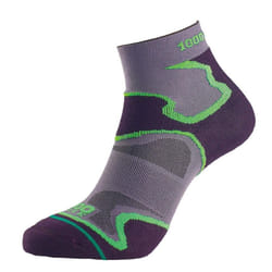 1000 Mile Fusion Sock Mens  rey/Black/reen  Medium